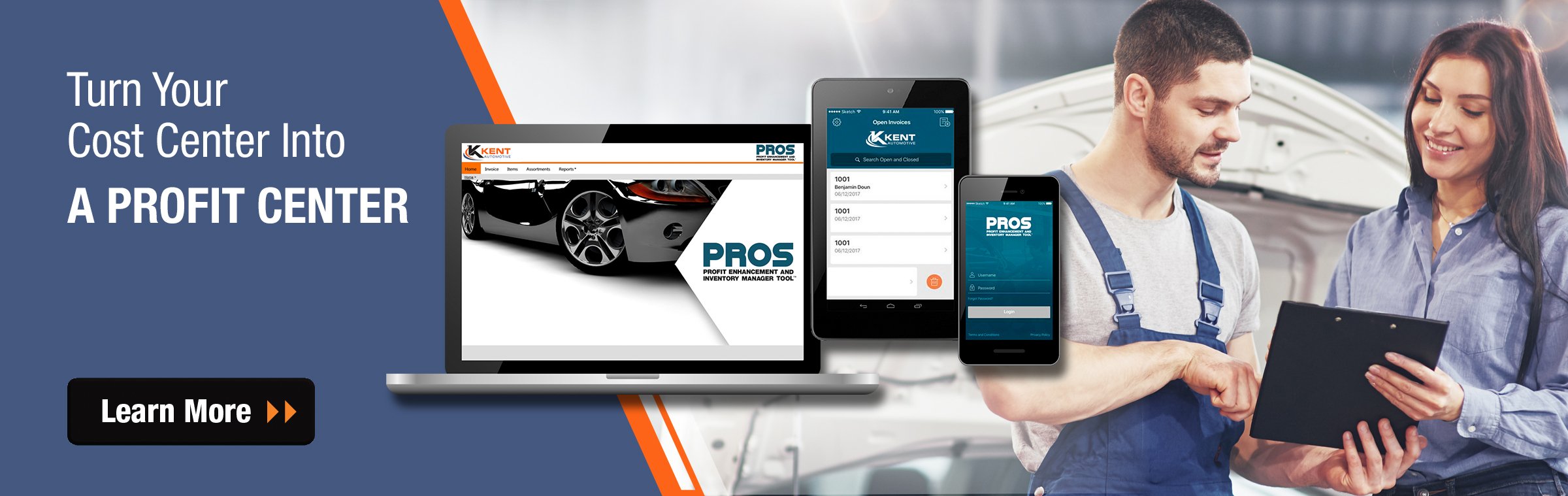 Introducing the PROS Profit Enhancement Tool App - Easily create, update, submit or delete invoices on the desktop or your mobile device - Learn More