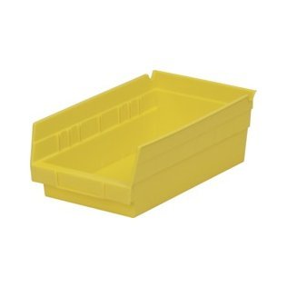 Akro-Mils® Shelf Bin, Yellow, 11-5/8" x 6-5/8" x 4" - 1387889
