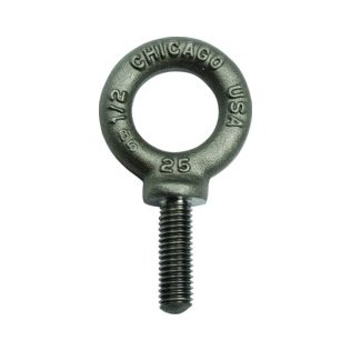 Chicago Hardware Shoulder Eyebolt, Machinery, Self-Colored, M8 x 1.25 x 31.7 - 1442262