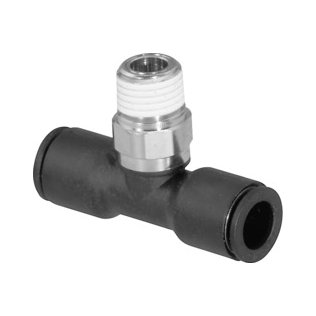 Legris Push-To-Connect Fitting, LF3000, Male Branch Tee, 1/2" Tube x 3/8 NPT - 54426
