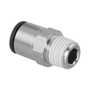 Legris Push-To-Connect Fitting, LF3000, Male Conn., 5/32"(4mm) Tubex1/4 NPT - 86750