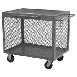 Akro-Mils® Box Truck, Expanded Metal with Lid, 24" W x 36" L x 31-1/2" H - 1389770