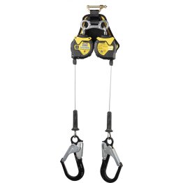Werner R413008LE-R 8ft Bantam Twin Leg Leading Edge Self-Retracting Lifeline W/Aluminum Rebar Hook - 1648673