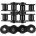 Roller Chain, Double Strand, Steel, Industry No. 50-2 - 85365