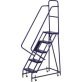 120'' Steel Warehouse Ladder with Handrails, 450 lbs., Type IAA