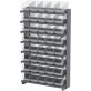 Single-Sided Pick Rack, 8 12" Deep Shelves, 40 Clear ShelfMax® Bins