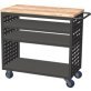 Louvered Cart, Small, Charcoal, 37" L x 18" W x 36" H