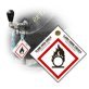 GHS Pictogram Tags Flame Circle English/Spanish