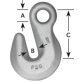  Grade 30 Eye Grab Hook, 1/4", 1,300 lb WLL - 14572