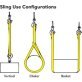 LiftAll® Webmaster® 1600 Web Sling, Nylon, Yellow, 6' Length - 26811