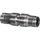 Push-To-Connect Fitting, Nickel-Plated Brass, Straight Union, 1/4" Tube
