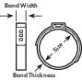  One-Ear Stepless Hose Clamp 304 SS 0.385 to 0.484" - 29178