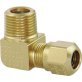 DOT Compression Elbow Male 90° Brass 5/8 x 1/2"