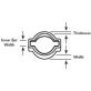  Two-Ear Hose Clamp 1.339 to 1.457" - 96644
