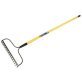 60" Bow Rake, Fiberglass Straight Handle, 14 Tines, 13 3/4" Width